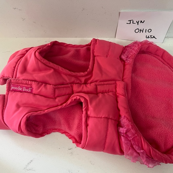 Smoochie Pooch puffer hot pink coat size Med - Picture 4 of 5